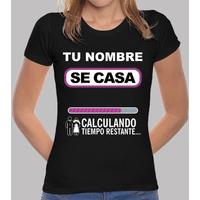 shirt bachelor woman custom name (dark background)