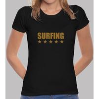 shirt surf woman, black, best quality