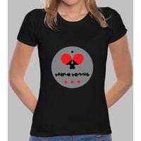 shirt table tennis woman, black, best quality