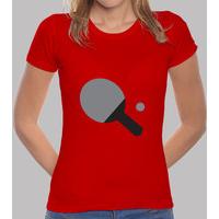 shirt table tennis woman, red, top quality