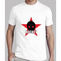 shirt hockey man, white, top quality