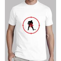 shirt hockey man, white, top quality