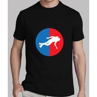 shirt man diving, black, best quality