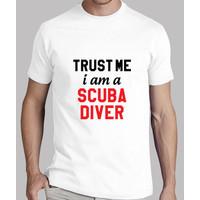 shirt man diving white top quality