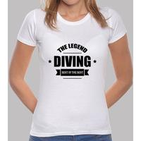 shirt diving woman, white, top quality