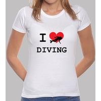 shirt diving woman white top quality