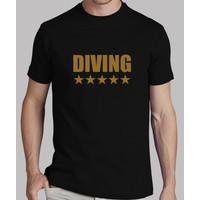 shirt diving man, black, best quality