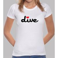 shirt diving woman white top quality