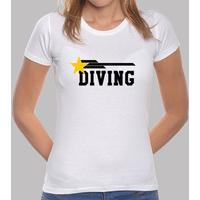 shirt diving woman, white, top quality