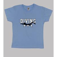 shirt child diving, short sleeve, heavenly