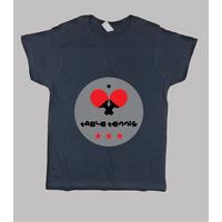 shirt child table tennis, short sleeve, navy blue