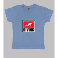 shirt child diving, short sleeve, heavenly