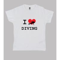 shirt child diving, short sleeve, white