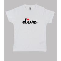 shirt child diving, short sleeve, white