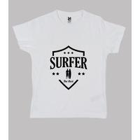 shirt child surfing, short sleeve, white