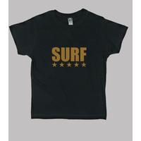 shirt child surfing, short sleeve, black