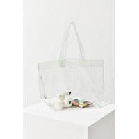 shania glitter tote bag clear