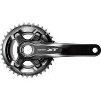 shimano xt m8000 double 3626 11 speed chainset black aluminium 180mm