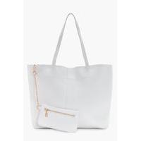 shopper with purse white