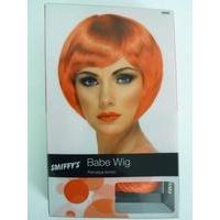 short red ladies bob wig with fringe
