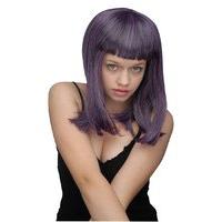 Shoulder Length Wig Purple/black - Women\'s One Size