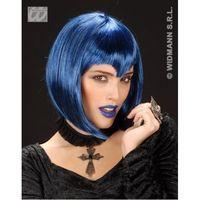 Short Blue Ladies Gothic Vamp Wig