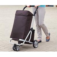 shopping trolley with 4 wheels made from lightweight aluminium