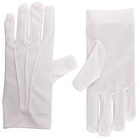 Short White Short Spandex & Velvet Gloves For Fancy Dress Costumes Accessory