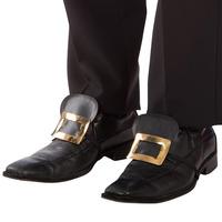 Shoe Covers Black With Gold Buckle