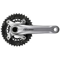 shimano deore m615 double 3824 10 speed chainset black mix 170mm