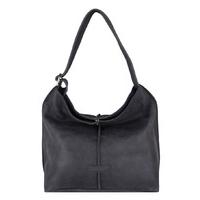 shabbies handbags shabbies raw cut shoulder bag black