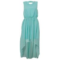 Sheer Chiffon Drape Dress