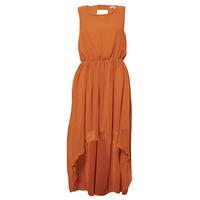 sheer chiffon drape dress