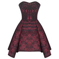 Shaperdiva Women Plus Cotton Lace Steel Boned Overbust Steampunk Corset Dress