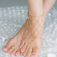 shixin vintage crystal irregular net shape barefoot sandalgolden silve ...