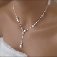 Shixin Fashion Beautiful White Pearl Pendant Necklace(1 Pc)