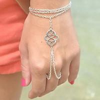 shixin vintage bohemia silver alloy charm bracelet1 pc