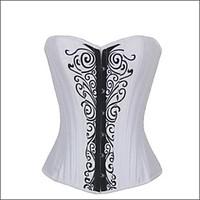 shaperdiva womens satin paisley corset top waist training corsets and  ...