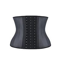 shaperdiva women 25 steel boned short torso latex waist trainer corset ...