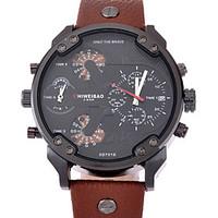 Shiweibao Watches Male Watches Business Men\'s Fashion Sport Watches Waterproof Genuine Leather Quartz Gift Idea Wrist Watch Cool Watch Unique Watch