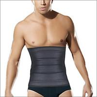 Shaperdiva Man\'s Black Tummy Control 5 Plastic Boned9 Steel Boned Latex Waist Trainer Shaper with 3 Zip Side