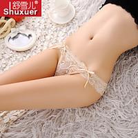 Shuxuer Women Cotton/Lace Ultra Sexy T-back