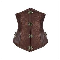 shaperdiva womens steampunk underbust corset waist cincher gothic bust ...