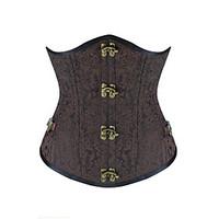 shaperdiva womens gothic steampunk double steel boned waist training c ...