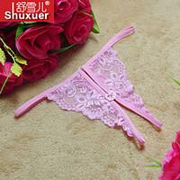 Shuxuer Women Cotton/Lace Ultra Sexy T-back