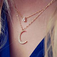 Shixin Vintage Moon Shape Europe Pendant Necklace(1 Pc)