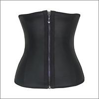 shaperdiva womens black sexy slim 3 hooks smooth latex waist trainer s ...