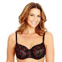 shapely figures black opal balcony bra