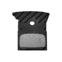 Shimano L02A Alloy Backed Resin Disc Brake Pads With Cooling Fins | Black