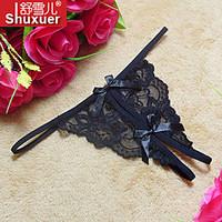 Shuxuer Women Cotton/Lace Ultra Sexy T-back